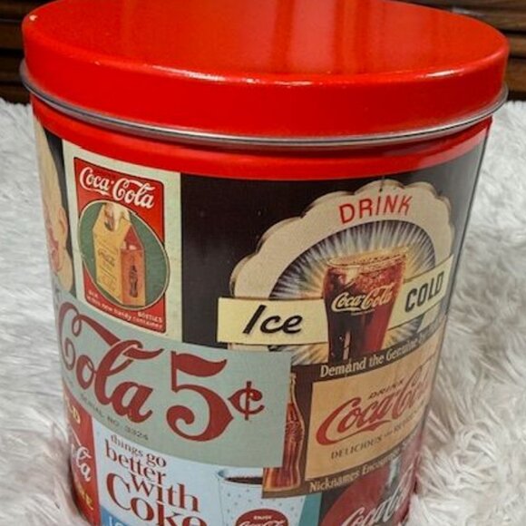 NWOT Vintage Signs Coca-Cola Cylinder Tin with Puzzle - Picture 7 of 12